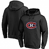Men's Customized Montreal Canadiens Dark Black All Stitched Pullover Hoodie,baseball caps,new era cap wholesale,wholesale hats